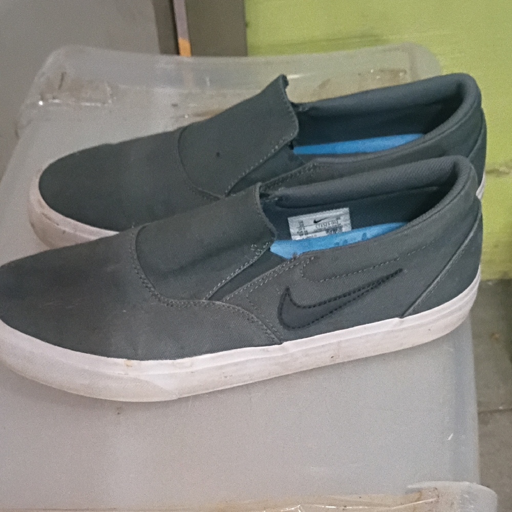 Nike Black and White Slip-On Sneakers